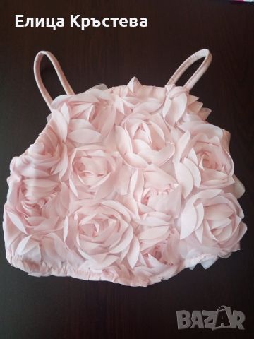 Красив 3D топ на рози с презрамки , снимка 2 - Детски тениски и потници - 45699493