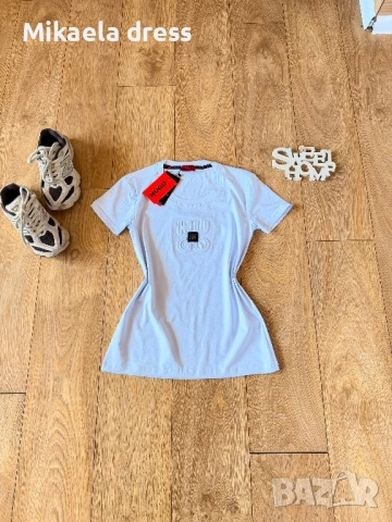 Супер свеж памучен тишърт от Hugo Boss в син цвят.С М Л размер, снимка 2 - Тениски - 53854023