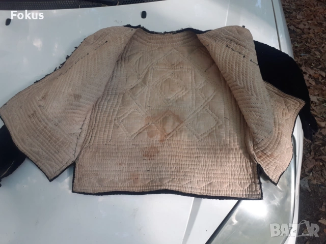 Стара възрожденска връхна дреха антерия носия - черно кадифе, снимка 3 - Антикварни и старинни предмети - 53273456