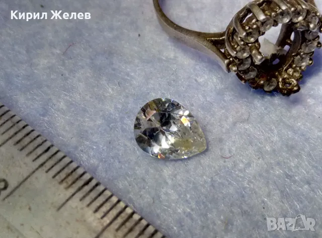 СТАР СКЪПОЦЕНЕН СРЕБЪРЕН ПРЪСТЕН СРЕБРО 925 с БРИЛЯНТНО ФАСЕТИРАН ЦИРКОН НУЖДАЕЩ се от МОНТАЖ 38045, снимка 6 - Пръстени - 50417410