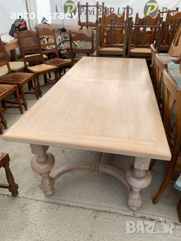 Масивна дъбова маса 200см, снимка 3 - Маси - 54017710