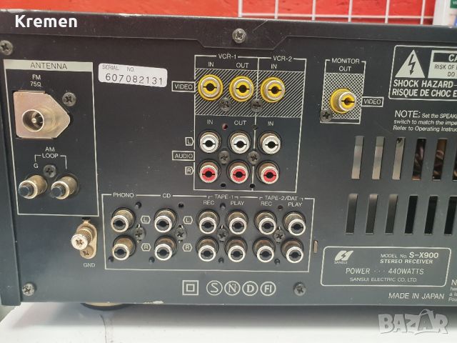 Усилвател SANSUI S-X900, снимка 4 - Ресийвъри, усилватели, смесителни пултове - 46693191