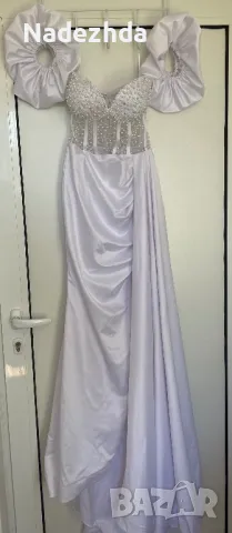 Бална рокля с корсет и сатен , снимка 1