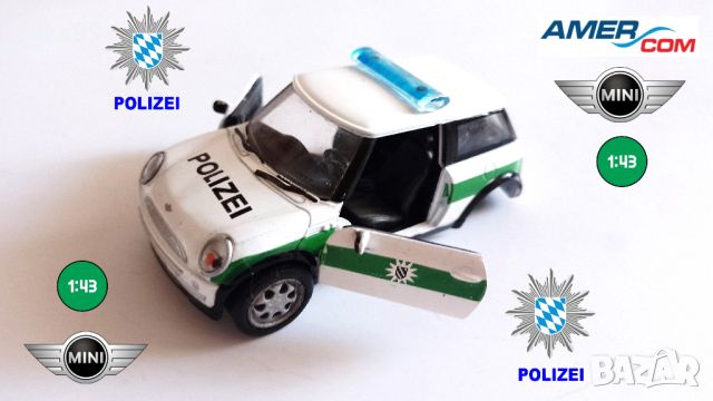AmerCOM Munich Germany Police BMW Mini Cooper 1:43