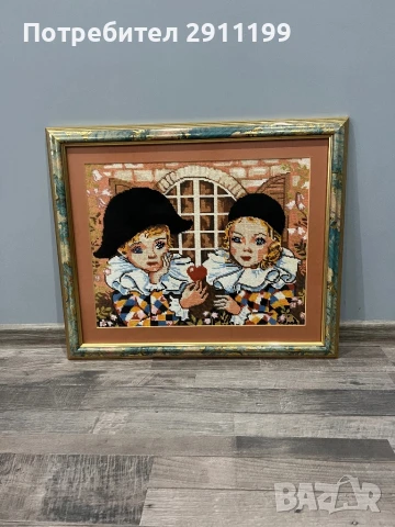 Гоблен с клоуни, снимка 5 - Гоблени - 50838707