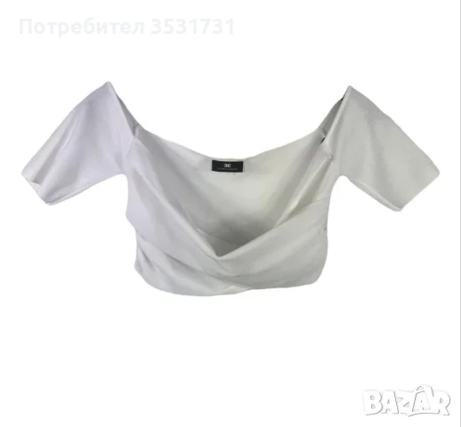 Elisabetha Franchi къса бяла блуза 