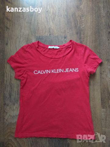 calvin klein jeans - страхотна дамска тениска S, снимка 4 - Тениски - 46010243