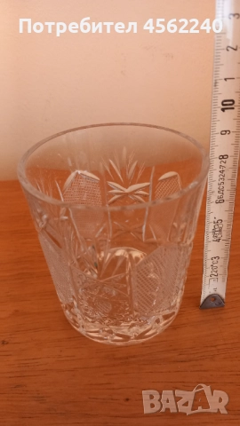 6 бр. Нови кристални чаши на "Кристал" Сливен