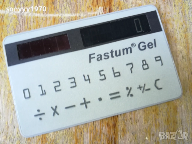 FASTUM GEL-КАЛКУЛАТОР КРЕДИТНА КАРТА 1010251628LCHERY, снимка 4 - Друга електроника - 52010642