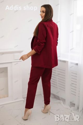 Елегантен дамски комплект сако и панталон, 4цвята , снимка 13 - Костюми - 45794743