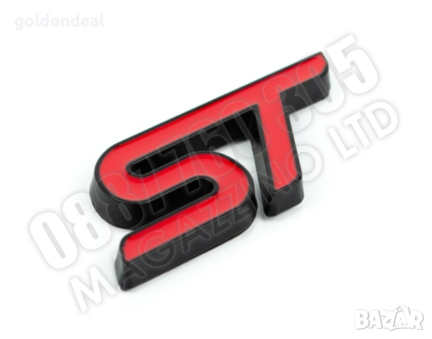 Форд ST Червени Букви Емблема Метален Надпис Самозалепваща се, снимка 7 - Аксесоари и консумативи - 53761453