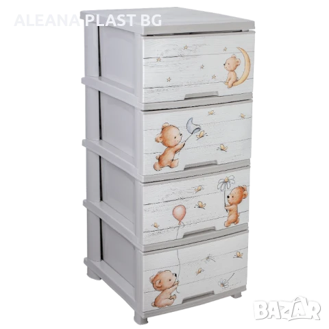 Пластмасов шкаф с четири чекмеджета , снимка 2 - Шкафове - 24932652
