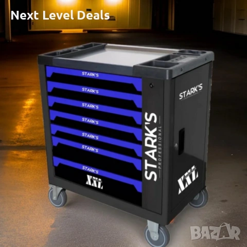 🧰 Професионална количка с инструменти - 258 части, снимка 8 - Куфари с инструменти - 53477890