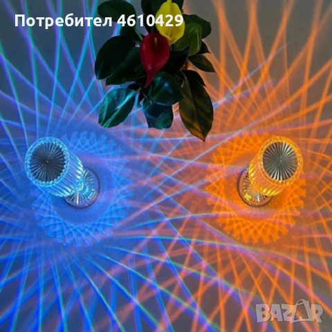 Декоративна настолна лампа с usb кабел и дистанционно., снимка 2 - Декорация за дома - 52904325