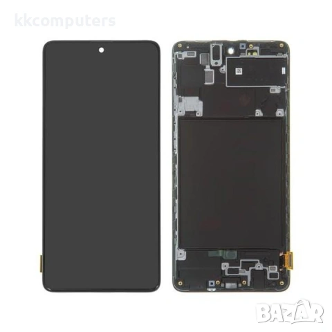 LCD Дисплей за Samsung SM-A715F A71 / GH82-22152A /22248A / Тъч скрийн / Черен / Оригинал Баркод : 1