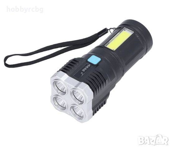 S-422, Mощeн LED фенер, странична светлина COB, акумулаторна батерия, снимка 1 - Други - 46066698