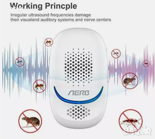 2бр. ултразвуков репелер против вредители, снимка 2 - Други стоки за дома - 49558798