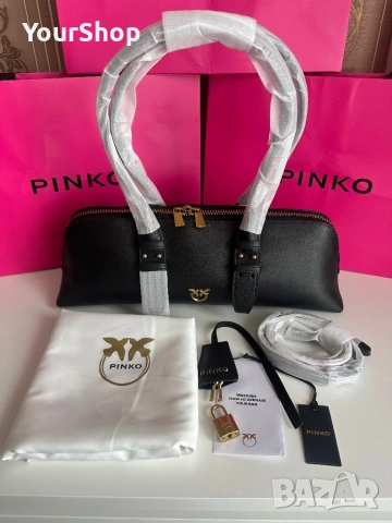 PINKO Escape Bag – голяма кожена чанта | ОРИГИНАЛ 