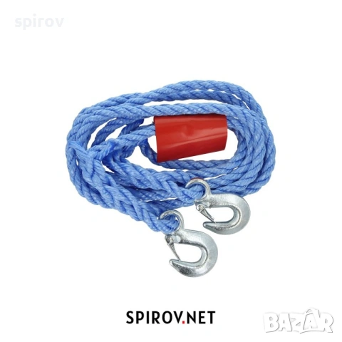 Синтетично въже за теглене с 2 метални куки 4м 2.5т