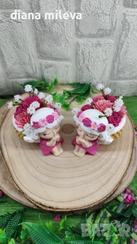 Ангелчета в цвят розов!, снимка 6 - Декорация за дома - 50911878