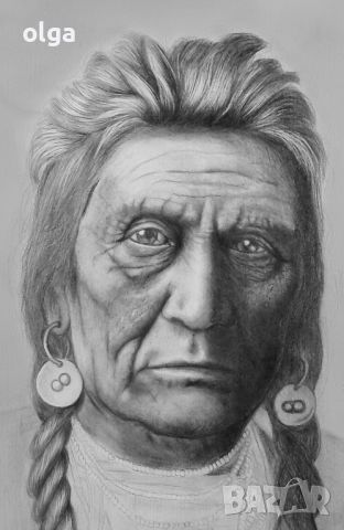 продавам портрет  индейца