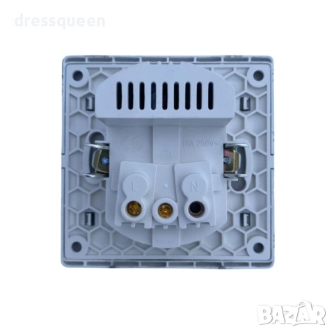 4671 Модерен черен матов контакт със заземяване и двойно USB зарядно, снимка 3 - Други стоки за дома - 53823607