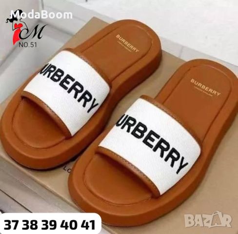 Burberry • Стилни Дамски Чехли • Различни Цветове , снимка 2 - Чехли - 46721766