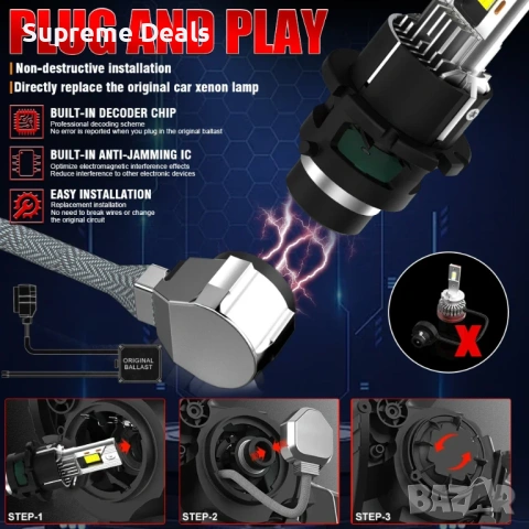 LED Крушки D2S +300 % , снимка 4 - Аксесоари и консумативи - 54159869