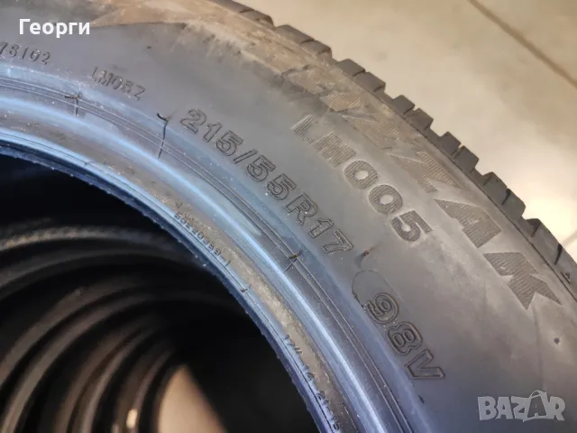 4бр.зимни гуми 215/55/17 Bridgestone, снимка 5 - Гуми и джанти - 47448821