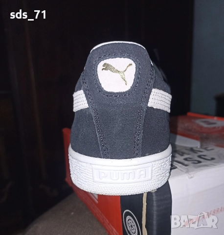 Нови мъжки спортни обувки Puma suede черни ,етественаж коса велур,вътре кожа N44 70 лв, снимка 5 - Спортни дрехи, екипи - 43545597