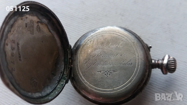 аристократичен османски сребърен часовник с маркировка , снимка 8 - Антикварни и старинни предмети - 52923408
