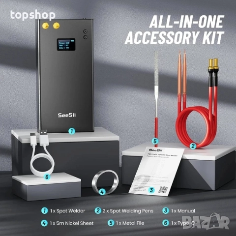 Чисто нов подобрен преносим апарат за точково заваряване на батерии с LCD екран, 80-скоростен..., снимка 3 - Друга електроника - 51636638