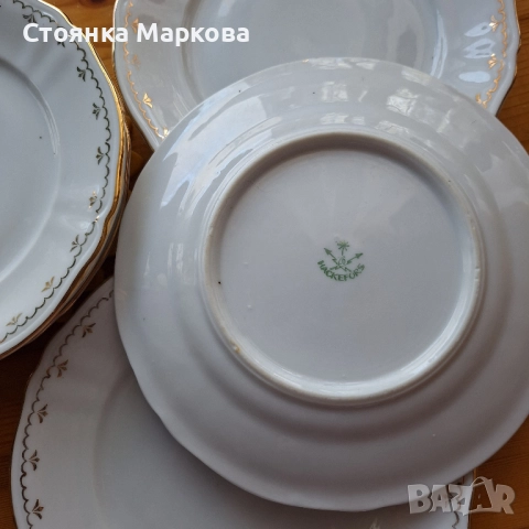 Порцеланови чинийки-6 броя-Швеция, снимка 3 - Чинии - 52401381