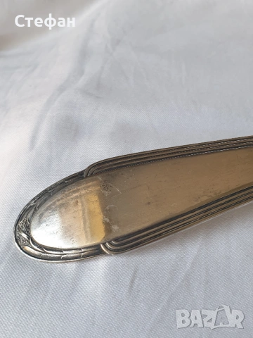 Посребрен черпак с позлата, снимка 3 - Антикварни и старинни предмети - 54270562