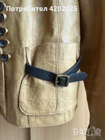 Уникално дамско кожено яке 100% естествена кожа Guess Liu Jo Moschino Michael Kors, снимка 5 - Якета - 54272617