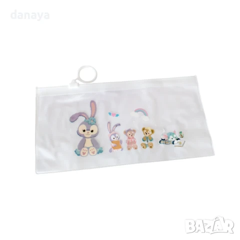 5890 Ученически несесер с прозрачна лицева страна и цветен принт, снимка 8 - Ученически пособия, канцеларски материали - 50598992