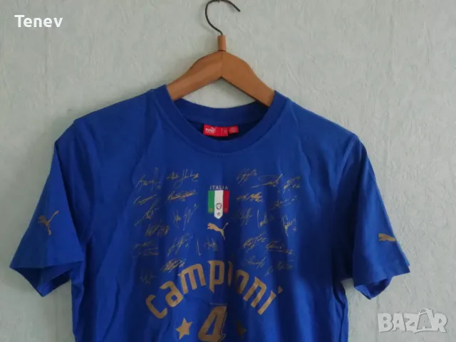 Италия 2006 Световни Шампиони оригинална тениска с автографи на отбора Italy Campioni Del Mondo Puma, снимка 4 - Тениски - 50218550