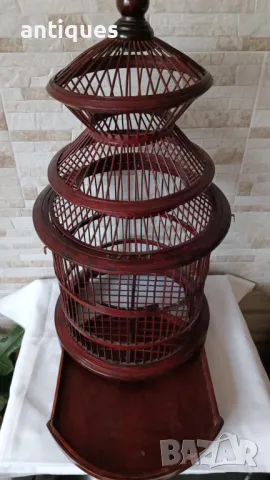 Стар китайски дървен кафез - ръчна изработка - рядък модел - 19в., снимка 5 - Антикварни и старинни предмети - 50190367