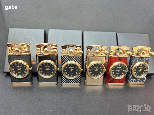 Запалка с часовник в подаръчна кутия,6 цвята, снимка 2 - Запалки - 52534574