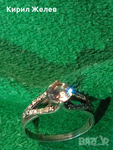 ПРЕКРАСЕН ФИН СКЪПОЦЕНЕН ПРЪСТЕН СРЕБРО 925 с БЛЕСТЯЩ ФИАНИТ в ЦЕНТЪРА и НАТУРАЛНИ ЦИРКОНИ 47586, снимка 13 - Пръстени - 50192574