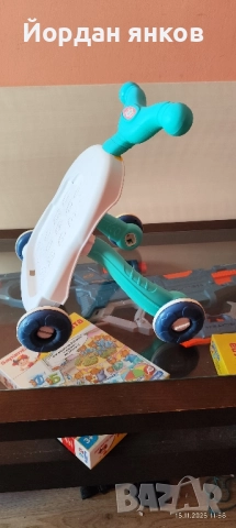 Активна проходилка 4-в-1 Clementoni Sapientino ABC (Тюркоаз) – с музика и телефон!, снимка 3 - Детски велосипеди, триколки и коли - 52428402