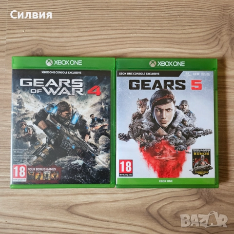 XBOX ONE S 2TB Gears of War + 2 игри + 2 джойстика PS5 PS4 PlayStation 4 5, снимка 4 - Xbox конзоли - 52389436