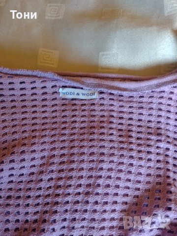 Пролетно лятна блуза на дупки в цвят лилаво , снимка 3 - Блузи с дълъг ръкав и пуловери - 44952944