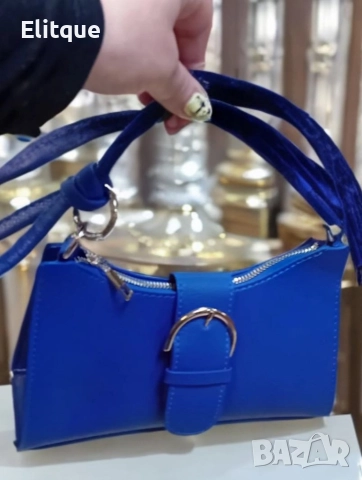 Малка дамска кожена чанта с цип, голямо разнообразие от цветове, снимка 11 - Чанти - 52864386