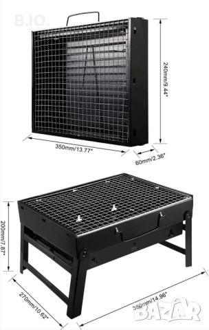 Преносимо барбекю грил на дървени въглища , снимка 5 - Барбекюта - 46774771