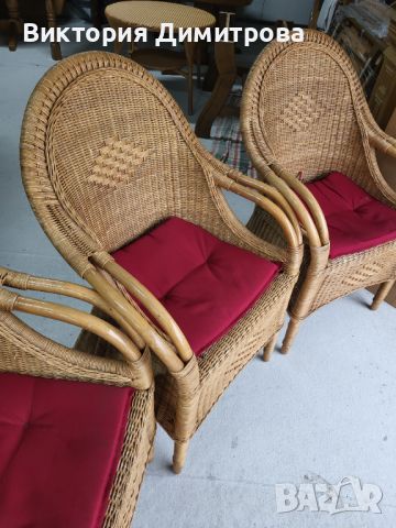 Комплект от 6 ратанови кресла , снимка 12 - Градински мебели, декорация  - 45455246