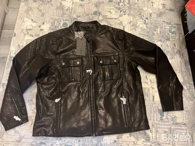 Harley Davidson естествена кожа яке от САЩ 2XL, снимка 3 - Якета - 47768196