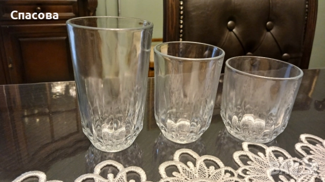 НОВ сервиз от 18 бр. практични и красиви стъклени чаши. В кашон., снимка 2 - Чаши - 51931922