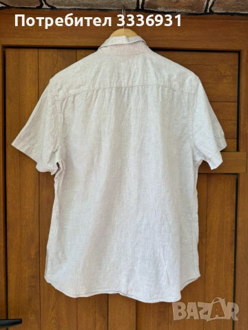 Мъжка риза от ленена смес C&A, снимка 2 - Ризи - 51089173