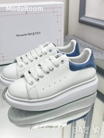 💙🤍Alexander McQueen естествена кожа стилни дамски маратонки🤍💙, снимка 1 - Маратонки - 46524552